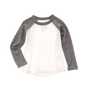 NWT- Chaser Boys White and Gray Raglan Baseball Tee